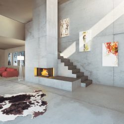 cheminée loft béton foyer insert ruegg atre et loisirs