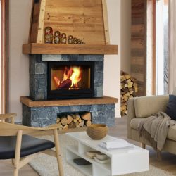 cheminee chalet pierre seche hotte bois foyer jotul atre loisirs