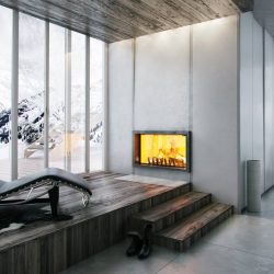 cheminée loft beton foyer insert atra atre et loisirs