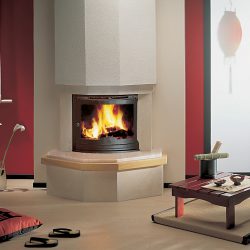 cheminée moderne marbre rose insert jotul atre et loisirs